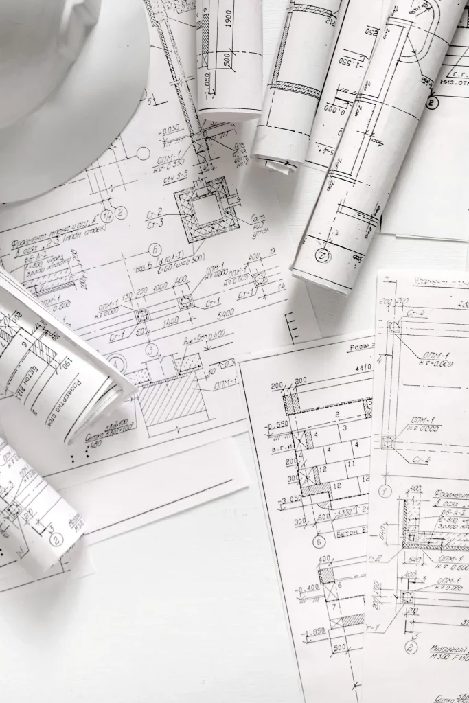 Architect design working drawing